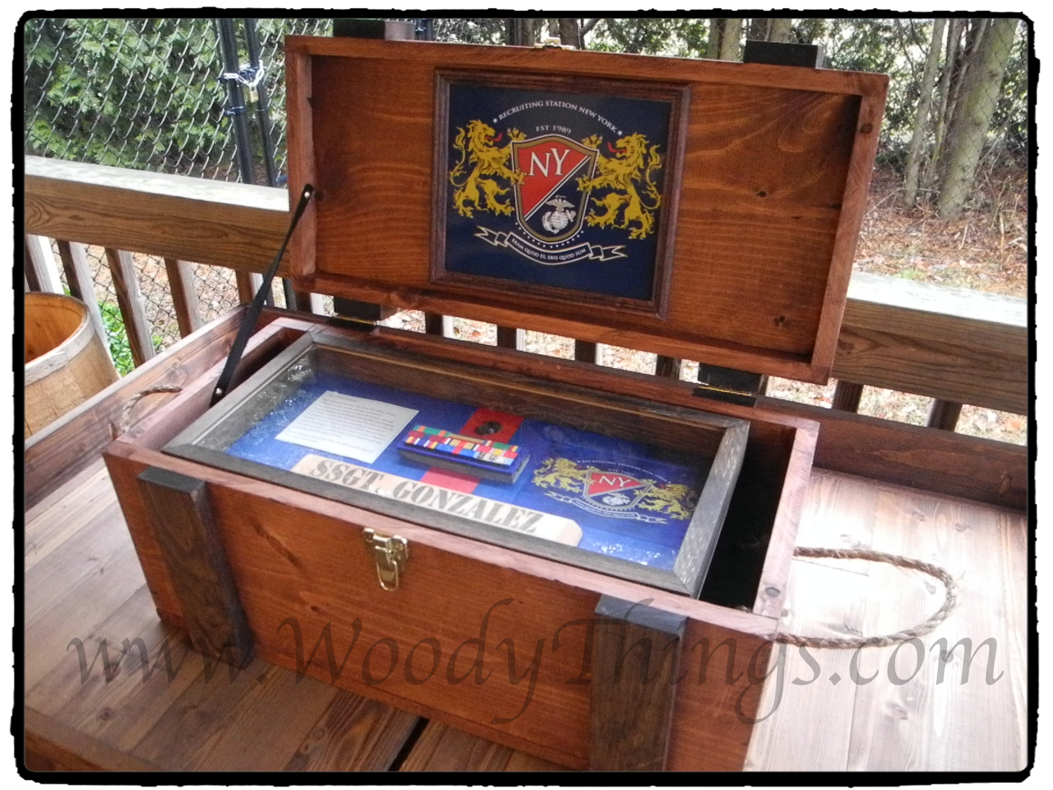 SNCOIC Chest and Shadow box inside view